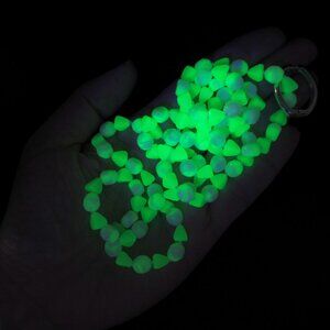 Uranium glass bead necklace
